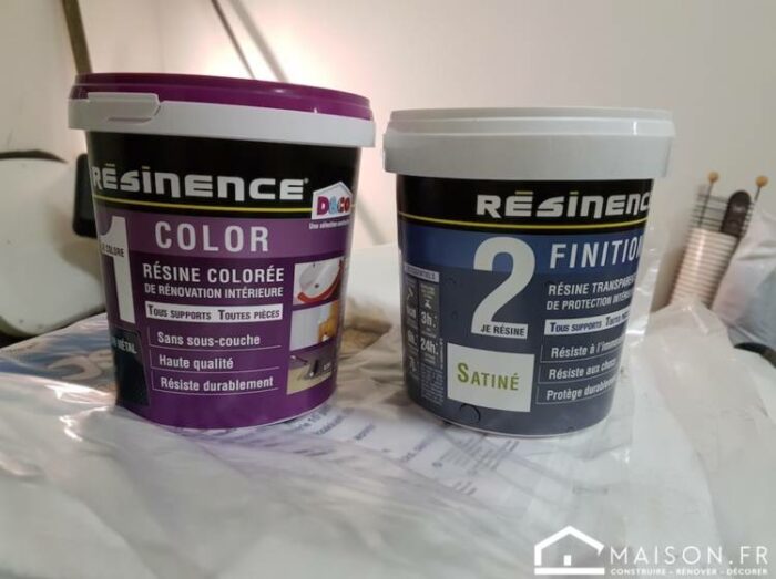Test Resinence : Renovation plan de travail avec peinture résine - Plans.fr