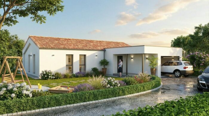 Atrium -Maison contemporaine de plain-pied – Image 2