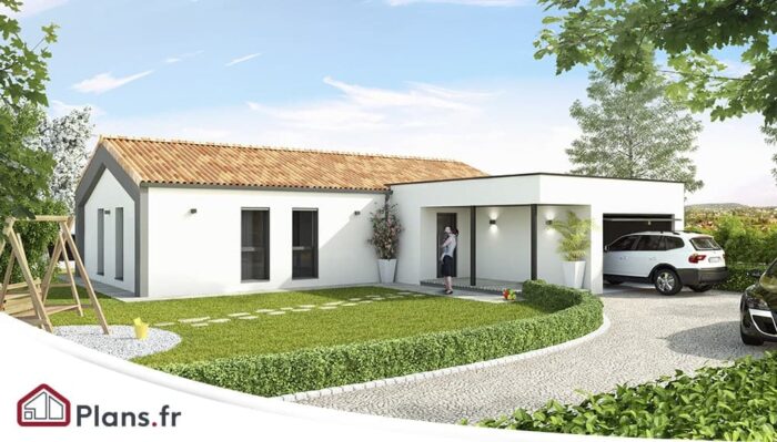 Atrium -Maison contemporaine de plain-pied – Image 2