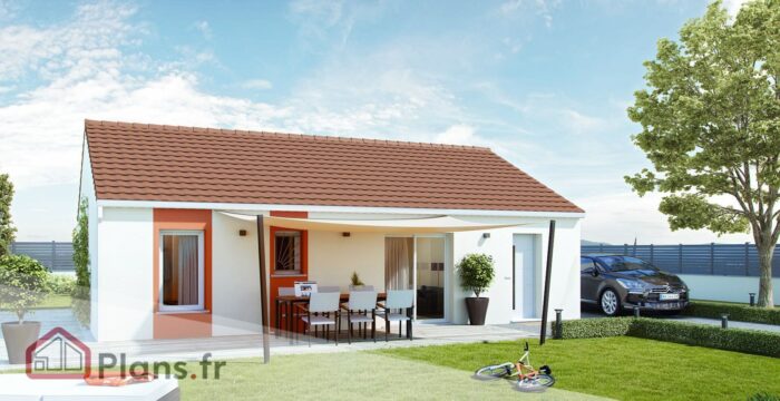 Design 86 -Maison traditionnelle de plain-pied – Image 1