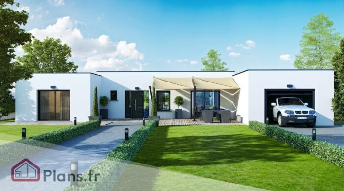 Esthetia visuel day HD-2 Esthetia Villa contemporaine Passive plain-pied Garage double