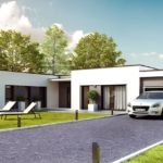 maison contemporaine avec plan en L