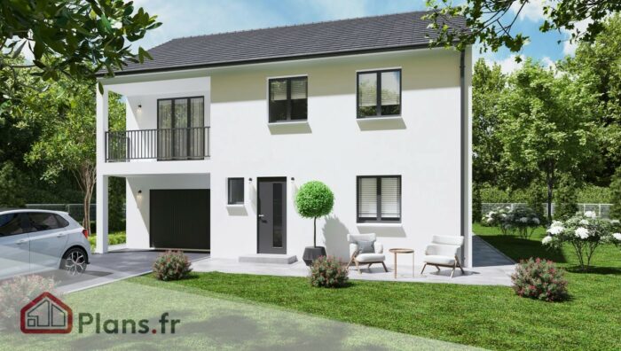 Lusiere vue de devant Lusiere -Maison traditionnelle à étage – Image 1