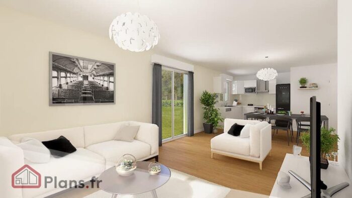 Design L - Maison traditionnelle de plain-pied – Image 2