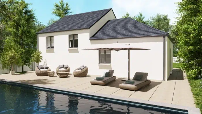 Solara vue arriere plan maison New Light Solara -Maison traditionnelle à étage – Image 4