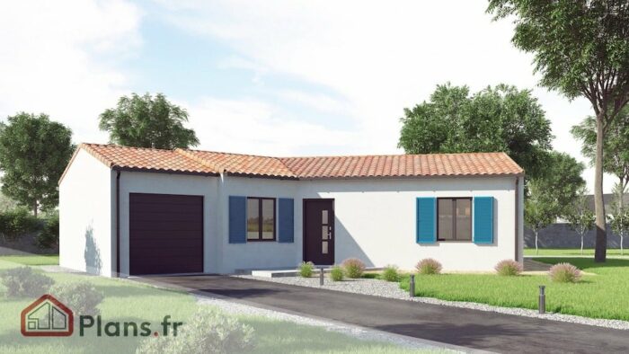 Vision - Maison traditionnelle de plain-pied avec plan en V – Image 4