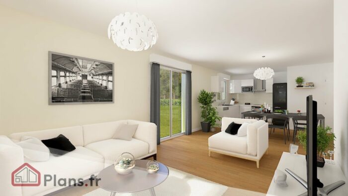 Design V -Maison traditionnelle de plain-pied – Image 2