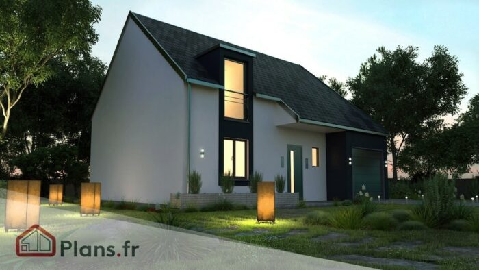 neptune nuit Neptune -Maison traditionnelle à étage – Image 1