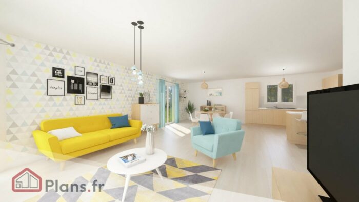 plans.fr_batilor_MELODIE_103-b-sejour Mélodie -Maison traditionnelle de plain-pied – Image 2