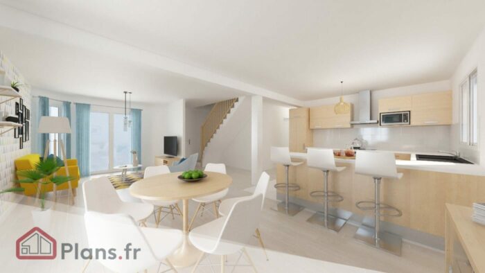 plans.fr_batilor_PRIVILEGE_154-b-sejour Privilege -Maison traditionnelle de plain-pied โ Image 3
