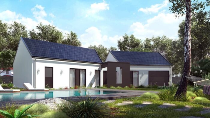 versium full HD grey Versium -Maison contemporaine de plain-pied โ Image 2