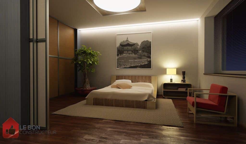 Décoration japonaise : Chambre à coucher