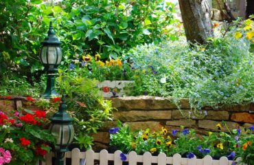 Un exemple de jardin en pente