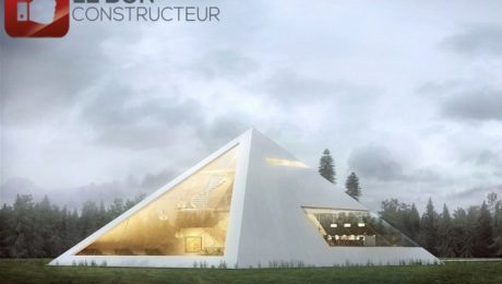 maison pyramide toit pointu