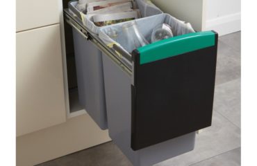 Poubelle tri sélectif coulissante