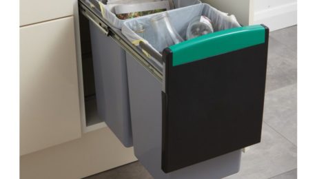 Poubelle tri sélectif coulissante
