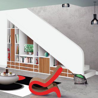 rangements sous les escaliers