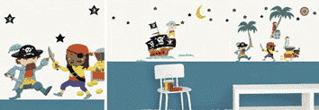 stickers muraux chambre enfant pirate