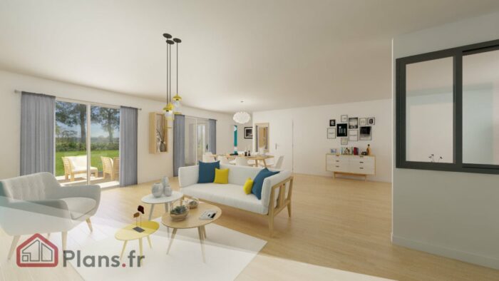 Plan maison ร  petit prix_Intimity_U-b-sejour Intimity U โ Image 4