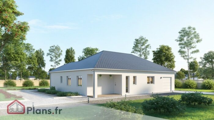 intimity U plan vue avant extรฉrieure maison moderne (1) Intimity U โ Image 3