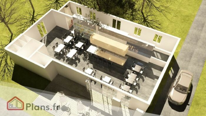 001_bakery with drive_axonometrie - copie_Plan batiment professionnel Commerce avec Drive โ Image 4