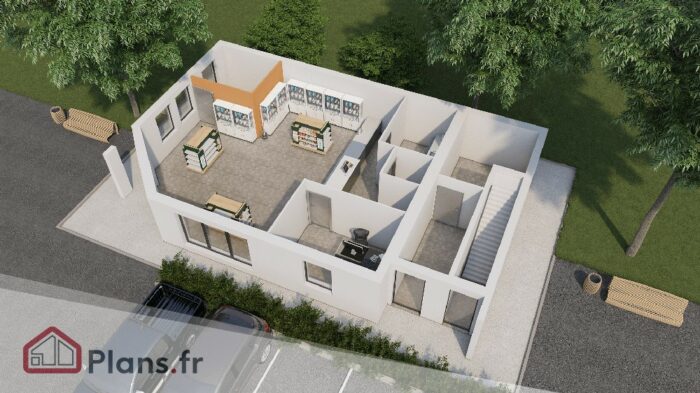 03_drugery_axonometrie - copie 2_Plan batiment professionnel Pharmacie โ Image 2