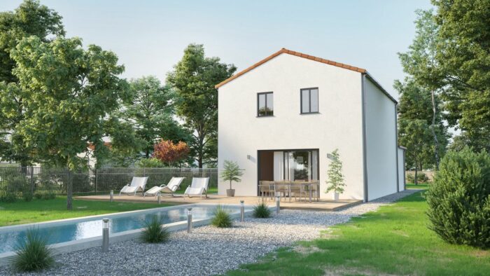 Maisons-Privat-Modele-Clissonaise-Vue-exterrieure-arriere CLISSONAISE -Maison Traditionnelle à étage – Image 2