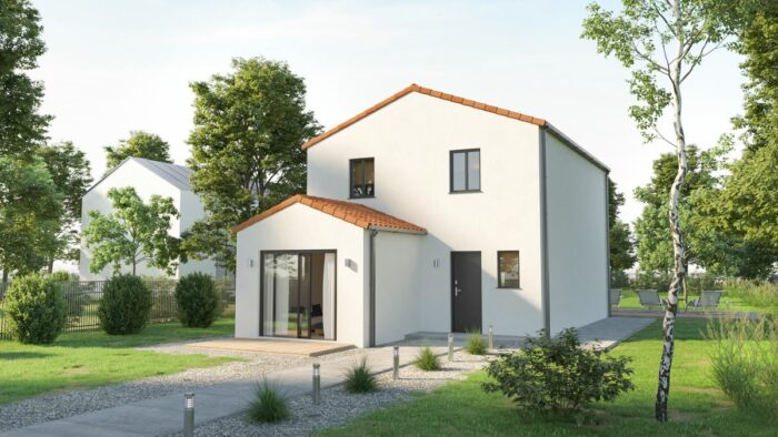 Maisons-Privat-Modele-Clissonaise-vue-exterieure-avant CLISSONAISE -Maison Traditionnelle à étage – Image 1