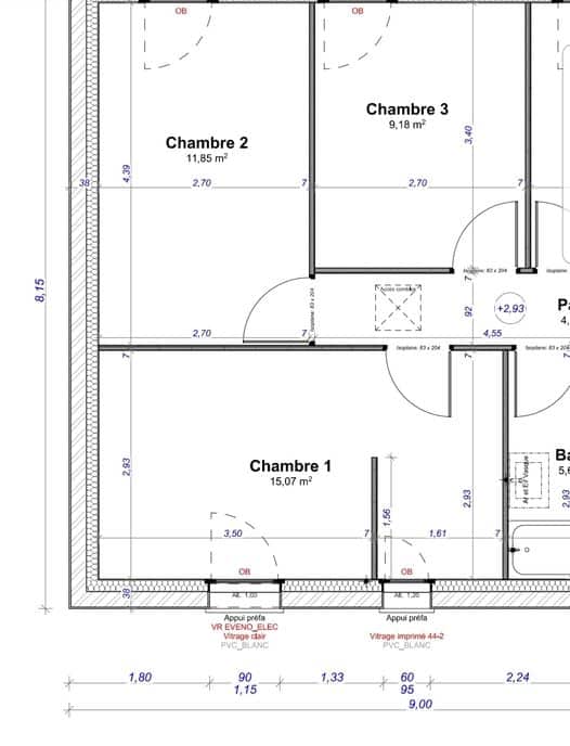 Bonjour, des idées pour aménager la chambre 1 en suite parentale avec douche et ...