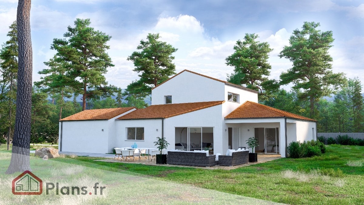 maison de luxe à étage