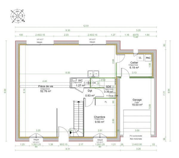 Bonsoir à tous ! Auriez-vous des photos de votre salon/sejour/cusine ouverte qui serait disposé approximativement pareil avec environ 50m2? À vos photos ! 
