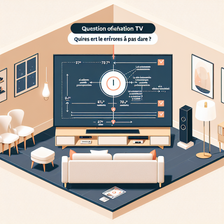 Bonjour
 Question orientation TV : quelles sont les erreurs à ne pas faire ? Il 